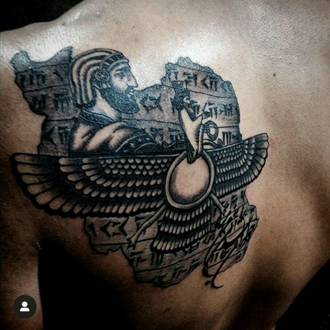 zoroastrian symbol tattoo