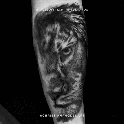 Close up lion as a start to my bros sleeve. 