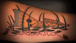 Fishing Tribute EKG Tattoo on the Forearm