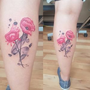 Water color poppies by Jes 