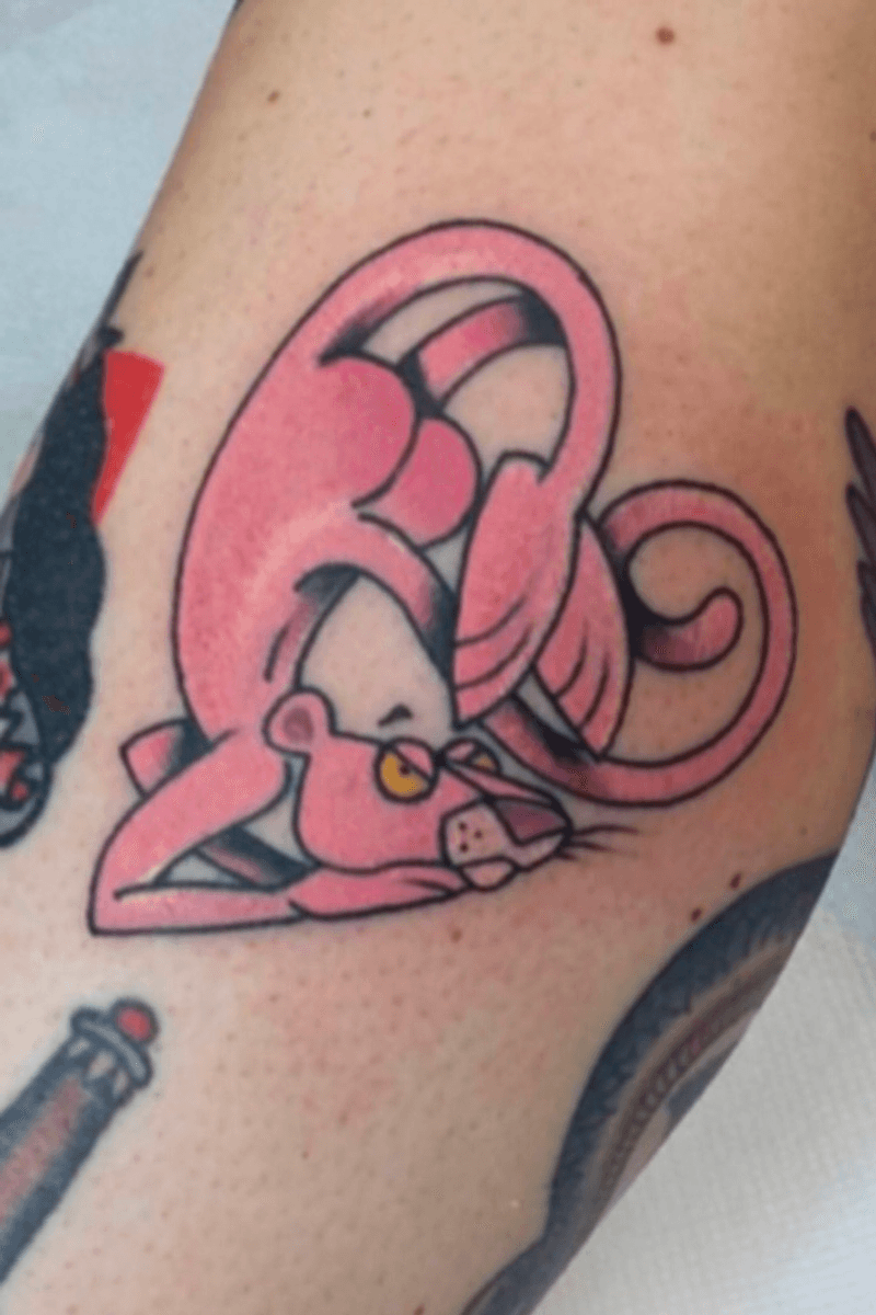 Tattoo uploaded by Howdypardy • Traditional pink panther • Tattoodo