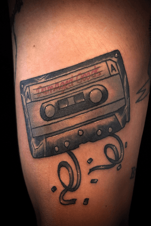 Traditional Cassette Tape Tattoo on the Arm
