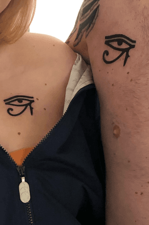 Eye of Horus - Father and daughter matching tattoo. 