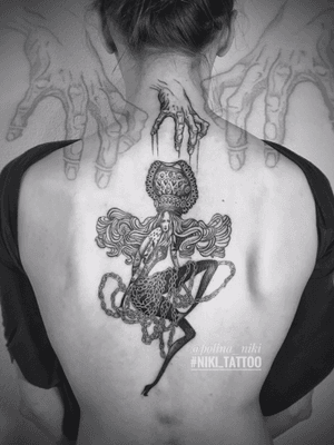 Instagram @polina_niki #tattoospb #spbtattoo #graphictattoo #graphic #tattoogirl #girltattoo #dolltattoo #puppettattoo #niki_tattoo