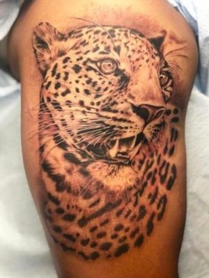 #leopard tattoo by Joey#blackshaded 