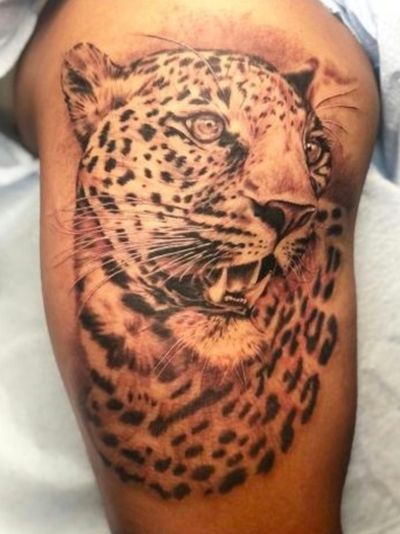 #leopard tattoo by Joey #blackshaded 