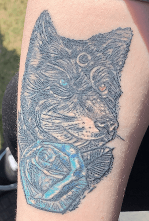 Esimene tattoo 5.07.2019 #wolf #rose #uTATTOO