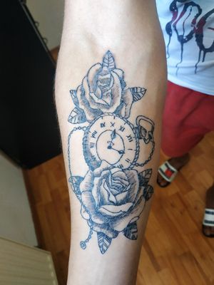 Sketch roses with pocket watch - Healing 