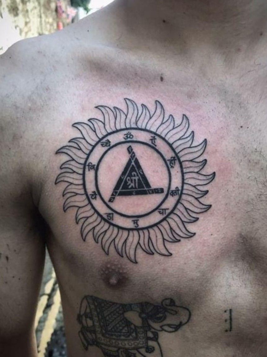 Kali yantra mandala by  Holy Ghost Tattoo Luxembourg  Facebook