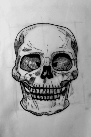 My first sketch! #skull #sketch #shanghai