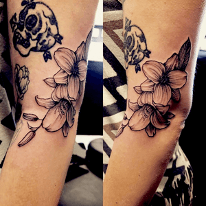 Floral tattoo on arm