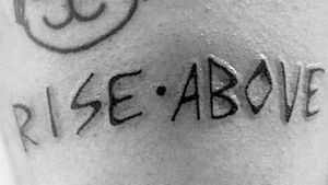 Rise • AboveLocated above the knee/ thigh areaThis is my first "text" tattoo using my machine.