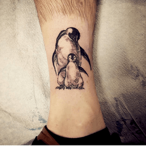 Penguins on ankle