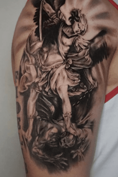 #realism Archangel arm piece :) done in about 7 hours total 