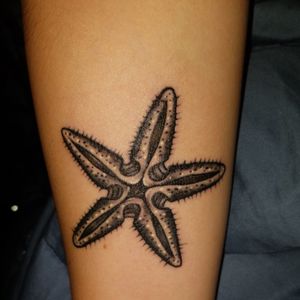 Starfish tattoo black and white