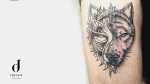 Wolf tattoo done at our studio