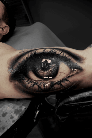 #eye #eyeball #ball #marcopikass #pikass #pik #ass #tattoo #pikasstattoo #germany #realistic #realism #real #3d #cry #crying #bng #black #grey #blackngrey #arm #armtattoo #cover #coverup #up 