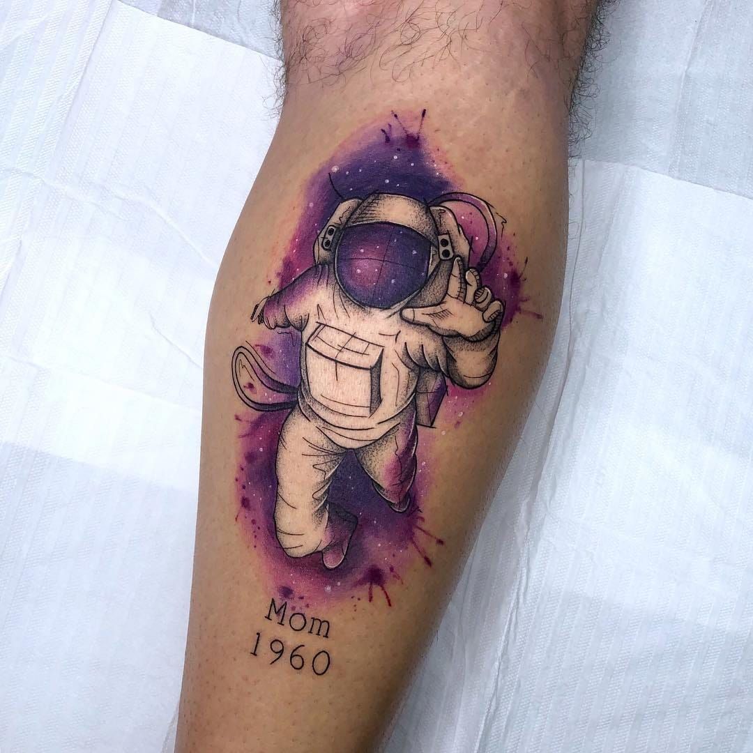 Graphic Astronaut tattoo men at theYoucom
