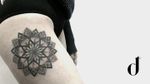 Mandala thigh tattoo made at our boutique 🖤🕉️🖤 #mandala #mandalatattoo #mandalaart #thightattoo #thightats #sacredgeometry #thedottattooboutique #lovethedot 