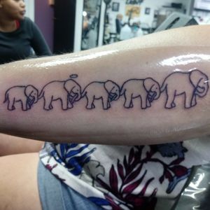 Itty bitty elephants! Done with #fusionink 