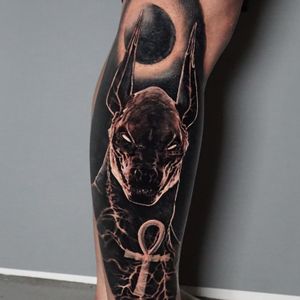 Anubis, God of Death, London, UK | #blackandgrey #realism #tattoos