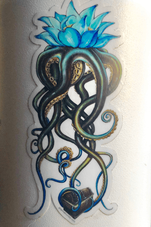 This is a loctopus! I would have said octolocto but a person that is vary special to me sounds Cliché but this girl wrapred her tentacles around me, and she as dub it so. She love’s these blue blooded krakens and this is a piece ( yes a sticker flash piece) that she would like to get on her forearm, shes open to any artistic perspective. Back and white colors are what hold her eye i beileve her words were “ its Aesthetically Pleasing” She has skin that is almost as white as the background, no joke. But like i said shes open to bold and bright color. Im hoping if can get some cool conceptions for this soon to be a mesmerizing piece. And maybe we can bounce brains off one another. Thank you. 