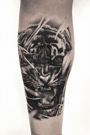 Tiger piece done - time was roughly 8 hours. Done at Sheknows Ink - Johannesburg