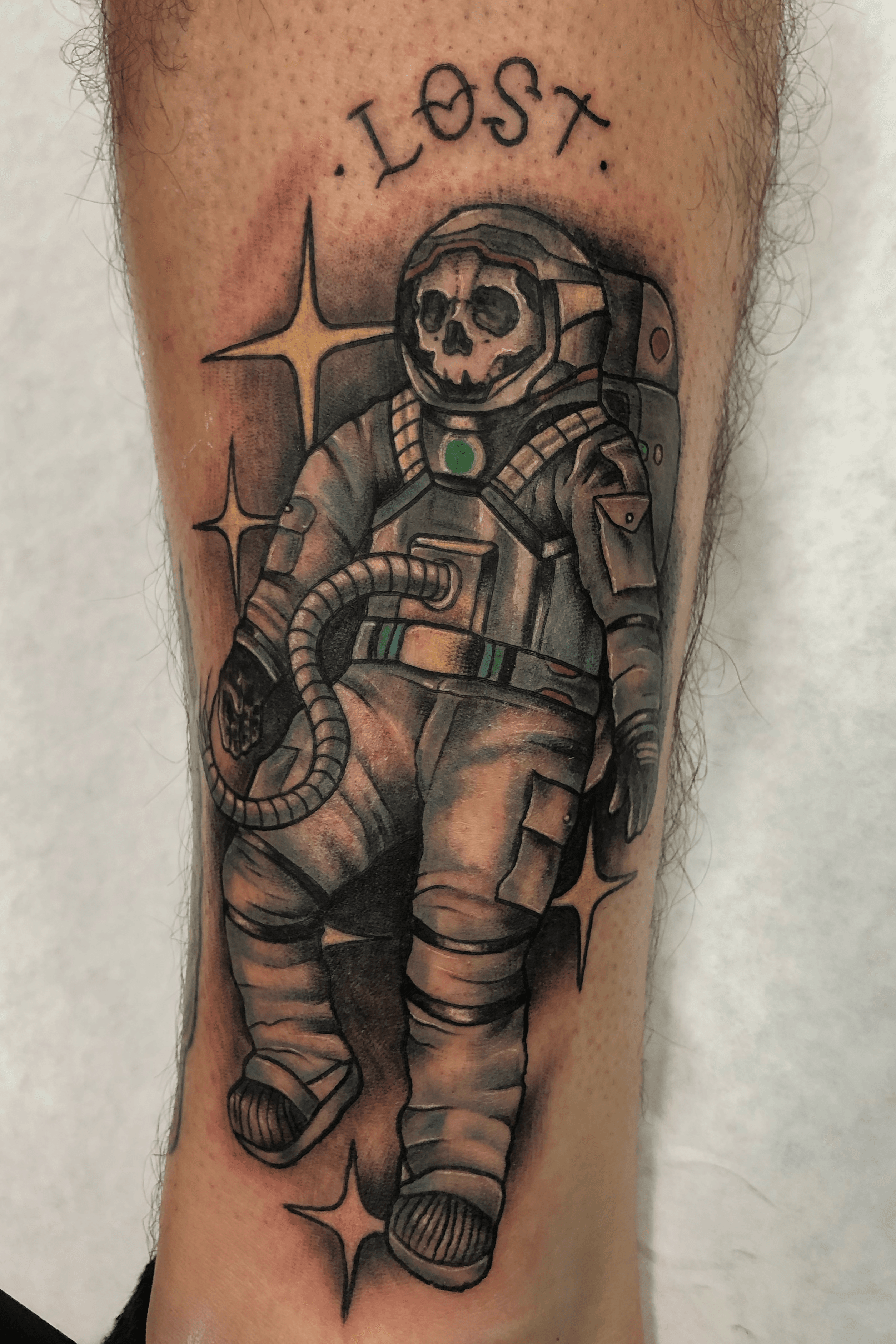 Neo Traditional Astronaut Tattoo  TATTOOGOTO