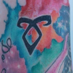 Watercolor and rune by Chapi Walker
