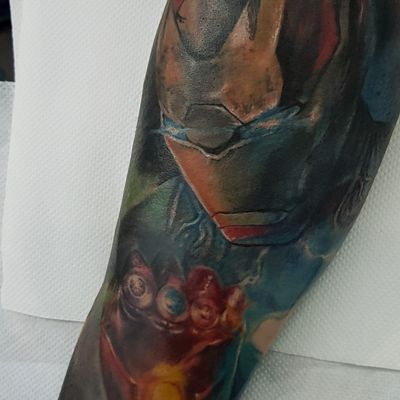 iron man #ironman #tattoo #realism #colors 