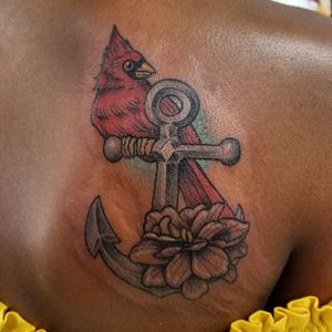 #cardinalbirdtattoo done with #crowncartridges by @kingpintattoosupply #cardinalbird #anchortattoo #magnoliatattoo #bird  #tattoo #tattoos #inked #girlswithtattoos #tattooed #instatattoo #tattooart #tattooedgirls #besttattoo #thebesttattooartists #ink #instafashion #womantattoo #tattoolive #lovetattoo #beautifultattoo #lovetattoo #ideatattoo #perfecttattoo #woman #body #Miamibeach #tattoostudio #tattooartist