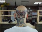 Cool tattoo by Andrei Vintikov #AndreiVintikov #WishParis #TattoodoApp #TattoodoApptattooartist #tattooartist #tattooart #tattooidea #inspiringtattoo #besttattoo #awesometattoo #scalp #head #neck #butterfly