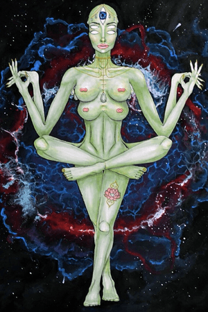 My space babe #painting #alien #universe #outerspace