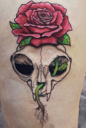 #rose #skull #color #shading #realism #realistic 