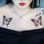 Cool tattoo by A.re Tattoo #A.retattoo #TattoodoApp #TattoodoApptattooartist #tattooartist #tattooart #tattooidea #inspiringtattoo #besttattoo #awesometattoo #chest #butterfly #color #realism #realistic