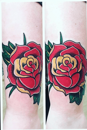 Neo traditional rose by @ApothicaLucy DM on IG to book! Located in Houston, TX, Westheimer / Montrose area @VioletTigerTattooParlor