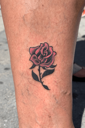 Small color rose from my tattoo flash 