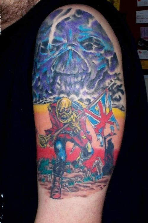 Tattoo Uploaded By Richard Clark Eddie Iron Maiden Trooper 1121183 Tattoodo