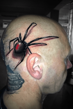 #spinne #spider #3d #realism #realistic #realistisch #head #tattoo #headtattoo #red #animal #portrait #marco #pik #ass #marcopikass #pikasstattoo #facetattoo #face #witwe #germany #deutschland 