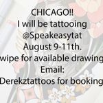 Guest spot in Chicago @speakeasytat for booking email Derekztattoos@gmail.com