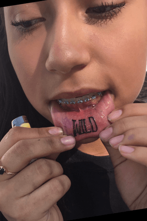 Lip tattoo