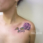 Instagram @polina_niki #tattoospb #spbtattoo #rose #rosetattoo #coloreose #tattoorose #tattoogirl #girltattoo #niki_tattoo