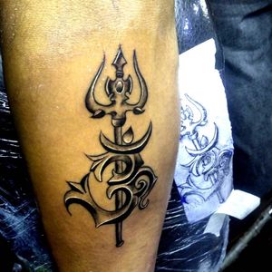 om tattoo done by trippytattoo.com best tattoo artist in & best studio himachal pradesh 