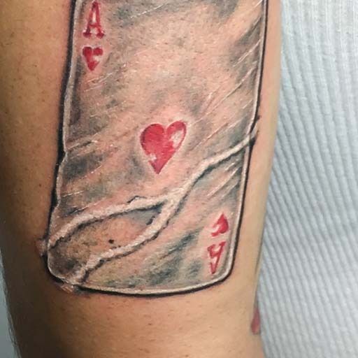 Ace of hearts tattoos