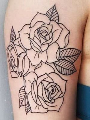 Ouline style roses