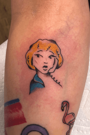 Small womens face tattoo