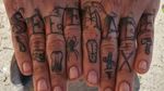 Selfmade Knuckle Tattoo
