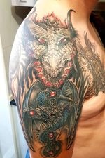 All of this work is fully heall,dragon head,dragon on the cross,viking on the chest and the Celtic back tattoo is all heall and all my work.