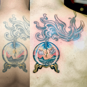 Re-working of faded tattoo