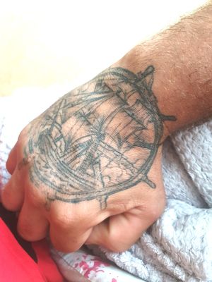 Got this done at black lattern in bridlington  ship in a ships wheel 